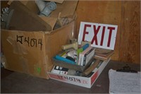 Plumbing fittings, Exit sign & misc.