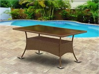 East West Furniture Glass Top Patio Table