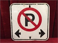 Retired No Parking Sign - 12" x 12"
