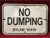Retired No Dumping Sign - 18" x 12"