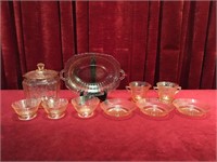 Pink Depression Glass Tableware - Note