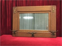 Antique Hall Mirror - Coat Rack - Note