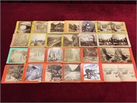 24 Antique Oversize Stereoview Cabinet Cards