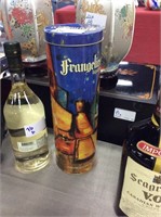 Frangelico in a collectors tin