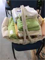 Large basket of towels