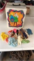 1968 Barbie Doll Trunk with Clothes