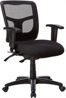 Lorell Ergomesh Chair, Mesh Back/Black Fabric Seat