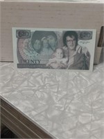 Bank of Graceland 20 pound  novelty note