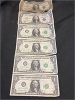 (6) $1 Bills