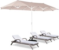 ROWHY 12ft Patio Umbrella Double-Sided Outdoor
