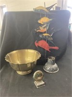 Brass Bowl, Agate Funnel, Crows On a Powerline