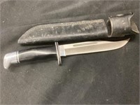 Buck Knife With 7" Blade and Leather Sheath