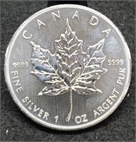 2013 1oz Silver Canada $5 Maple Leaf