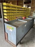 Large Rolling  Metal Work Bench/Cabinet w/Bolt Bin