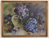 Oil Painting of Violets