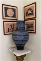 Ancient Greek Repro Vase and Four Pictures