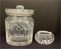 Waterford Crystal Biscuit Jar and Ash Receiver