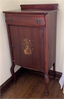 Edwardian Music Cabinet With Drawer