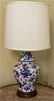 Blue & White Porcelain Ginger Jar Lamp