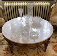 Pink Marble Top Neo-classic Coffee Table
