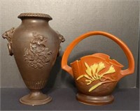 Roseville Freesia Vase And Classical Vase