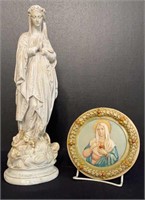 A Pair  of Italian Plaster Madonna's