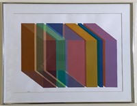 Geometric Abstract 1970s Kevin O’Connor Painting