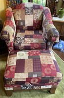 Smith Brothers Arm Chair with Ottoman