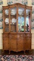 Vintage French Provincial Style China Cabinet