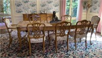 French Provincial Style Dining Table w/8 Chairs
