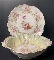 Floral Porcelain Charger R. S. Prussia Style Bowl