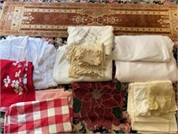 Box of Linen, Table Clothes, Runners