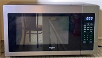 Whirlpool Black and Stainless Microwave
