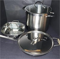 Three Piece Lot of Stainless Cookware, Air-Clad