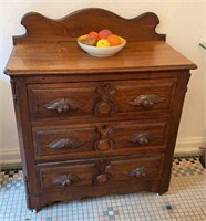 Three Drawer Fruit Handled Washstand