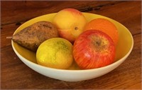 Five Pieces Italian Stone Fruit in Bowl