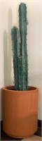 Large Terracotta Planter w/Faux Cactus