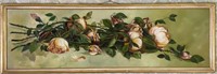 Oil on Board "Yard Long" Painting of Roses
