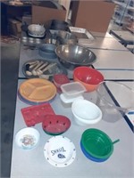 NEW & USED BAKEWARE, BOWLS, PLATES, UTENSILS