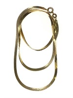 14K Herringbone Necklace 7.1g TW