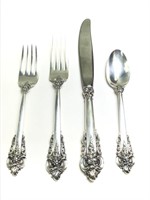 Wallace Sterling Grand Baroque 4 Pc Place Setting