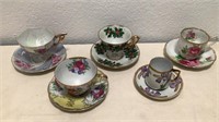 (5) Vintage Tea Cup & Saucer Sets