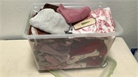 Tote Of Misc Hand Towels & Hot Pads