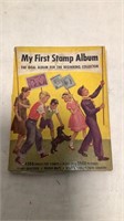Vintage Stamp Album w/ Stamps