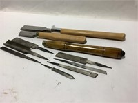 Lot of Buck Bros Wood Lathe Tools