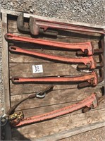 PALLET 5 RIDGID 48" PIPE WRENCHES
