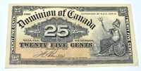 1900 Canada 25 Cents Shinplaster Note