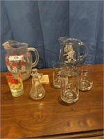 Vintage Pitcher’s and water glass sets