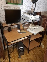 Computer Desk, Computer, Printer