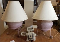 Table Lamps & Elephant